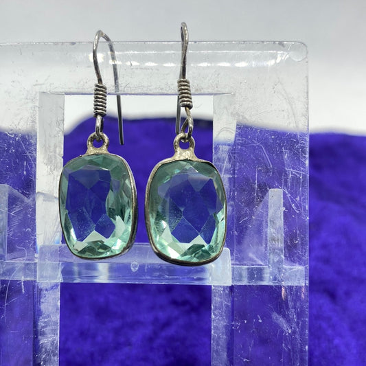 Handcrafted Blue Glass Earrings