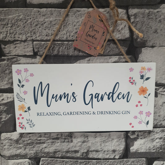 Mum's Garden Plaque