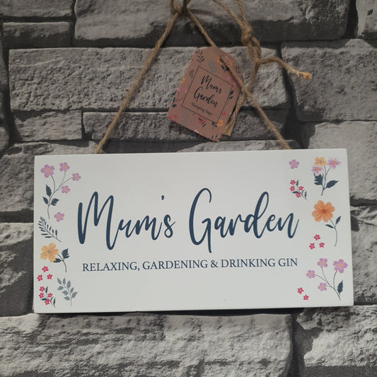 Mum's Garden Plaque