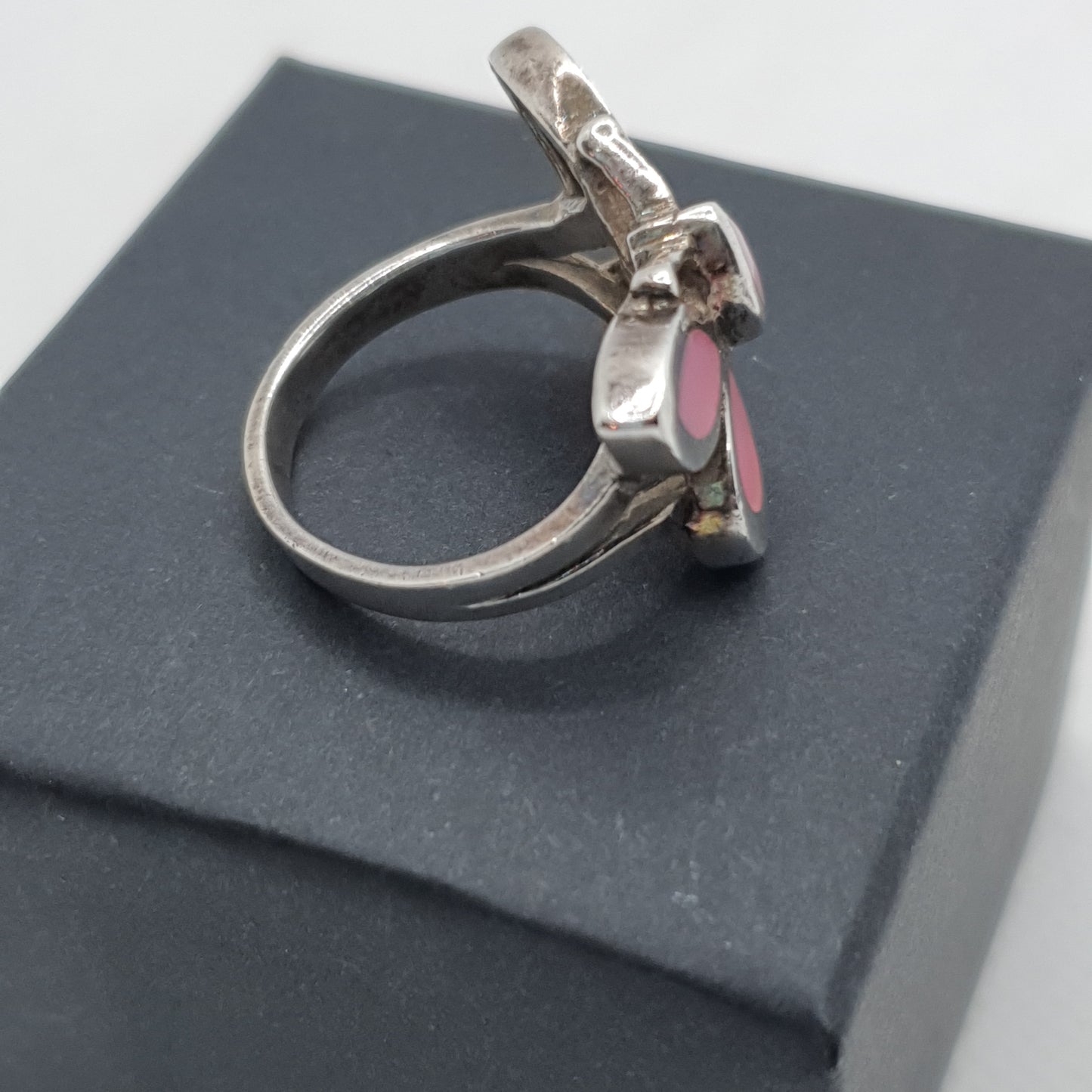 Pink Mother of Pearl Ring size N