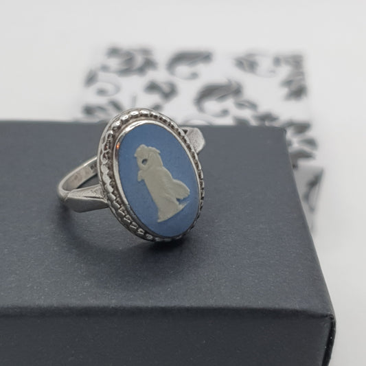 Blue Jasperwear Wedgewood Ring size O