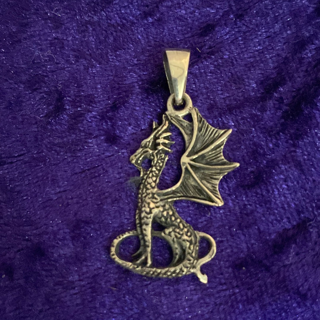 Sterling Silver Dragon Pendant