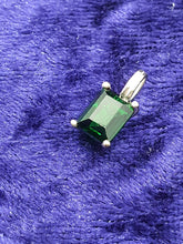 Load image into Gallery viewer, Sterling Silver Green Crystal Pendant
