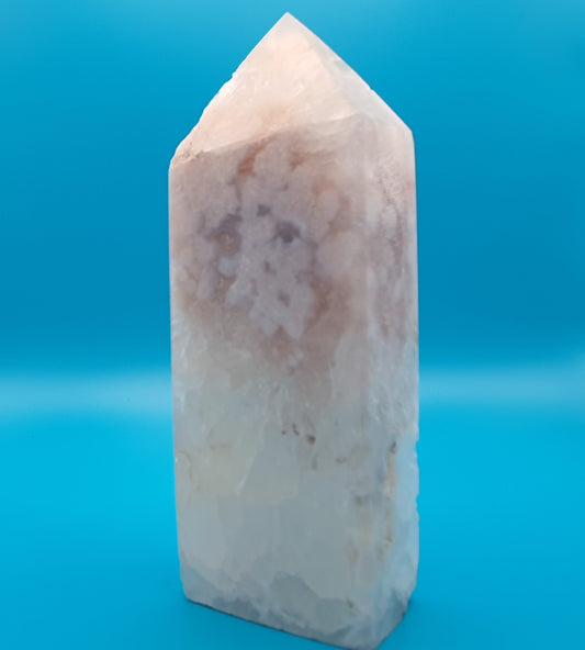 Pink Flower Agate Tower