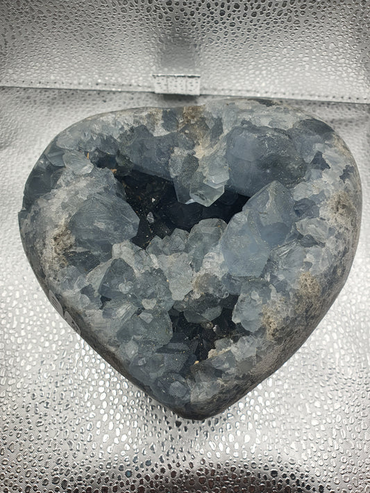 XL Blue Celestite Heart