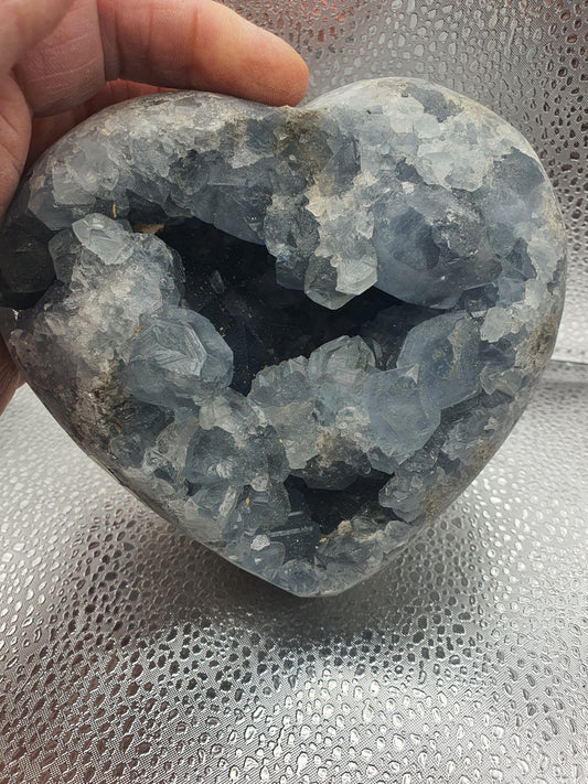 XL Blue Celestite Heart