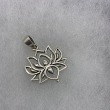 Load image into Gallery viewer, Sterling silver Lotus Flower Pendant
