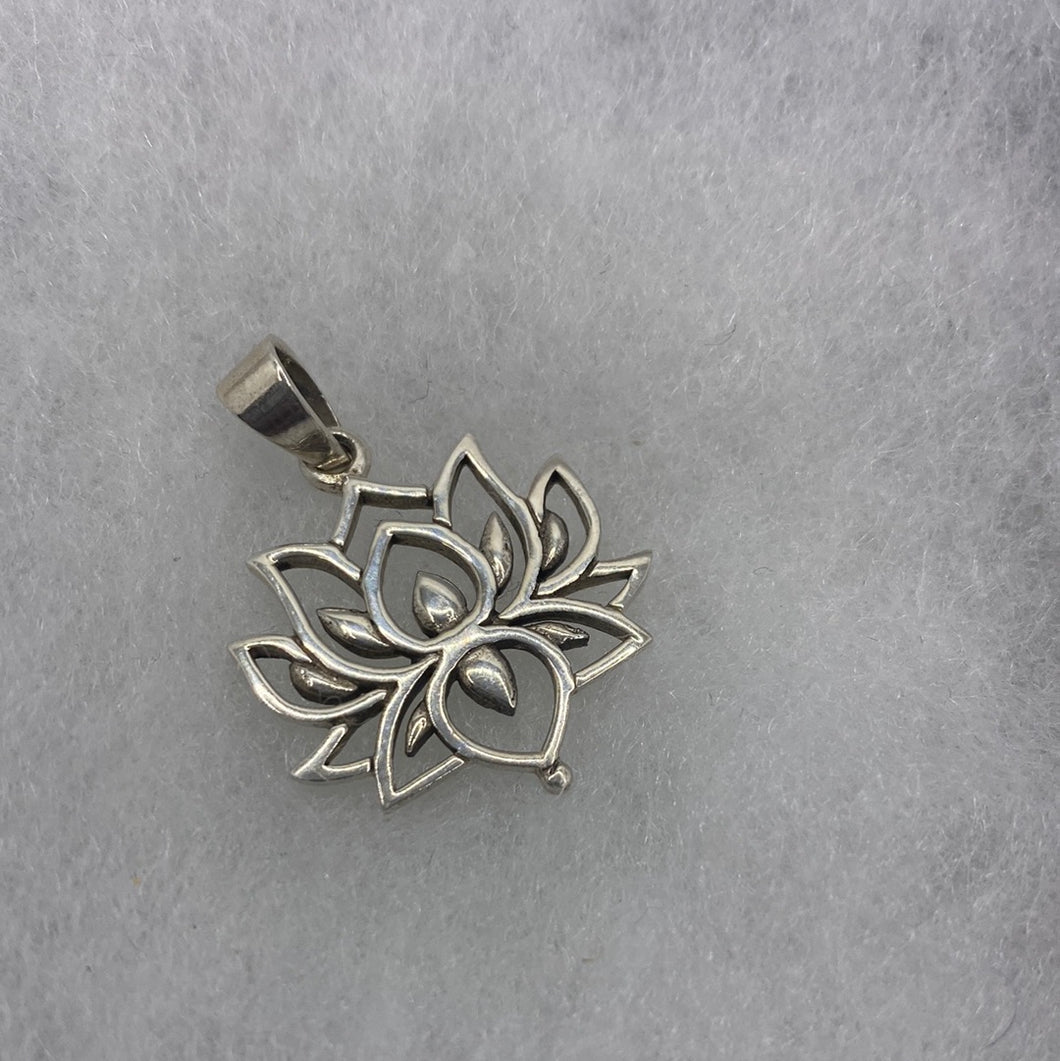 Sterling silver Lotus Flower Pendant