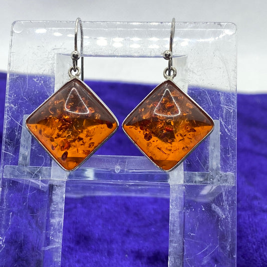 Amber Handcrafted Earrings