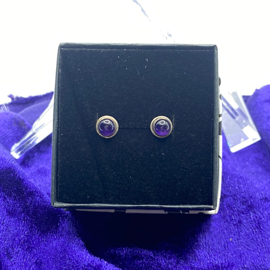 Amethyst Stud Earrings