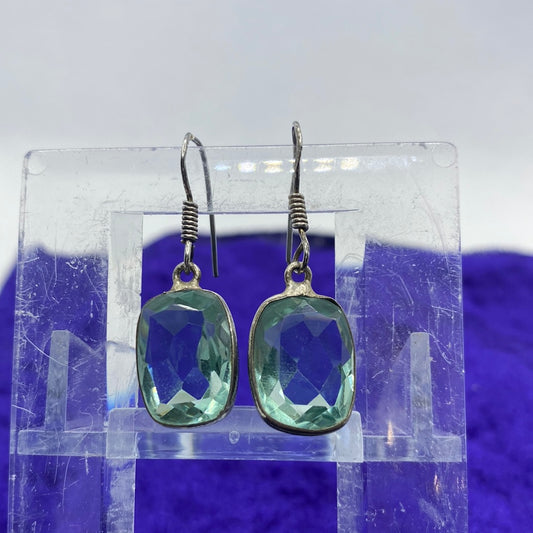 Handcrafted Blue Glass Earrings