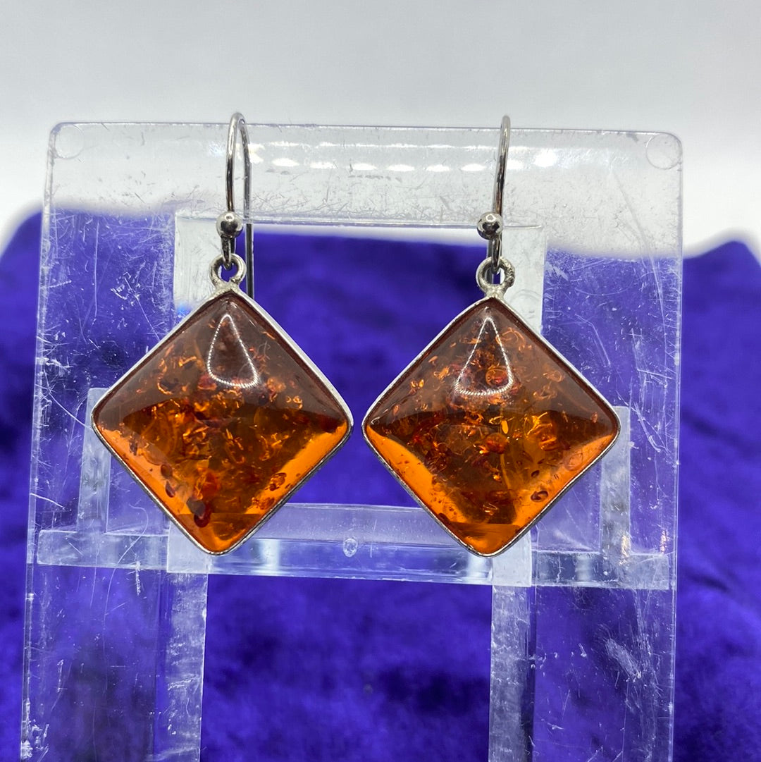 Amber Handcrafted Earrings