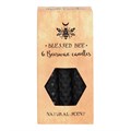 PACK OF 6 BLACK BEESWAX SPELL CANDLES