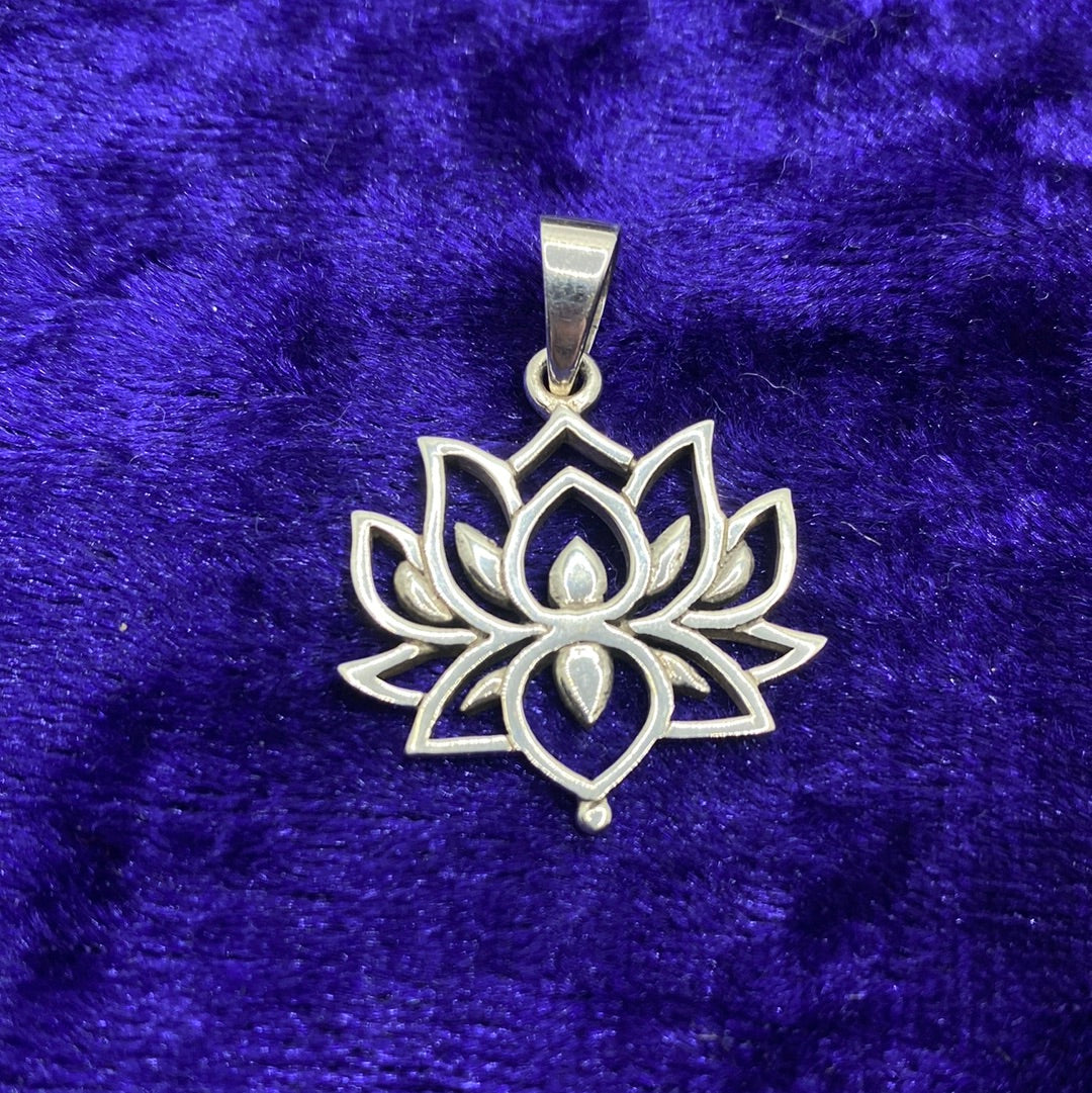 Sterling silver Lotus Flower Pendant