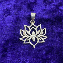 Load image into Gallery viewer, Sterling silver Lotus Flower Pendant
