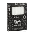 Load image into Gallery viewer, PACK OF 12 WHITE &#39;HAPPINESS&#39; SPELL CANDLES
