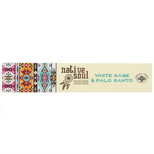 Load image into Gallery viewer, NATIVE SOUL WHITE SAGE &amp; PALO SANTO INCENSE STICKS
