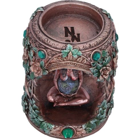 Bronze Mother Earth Tea Light Holder 7cm