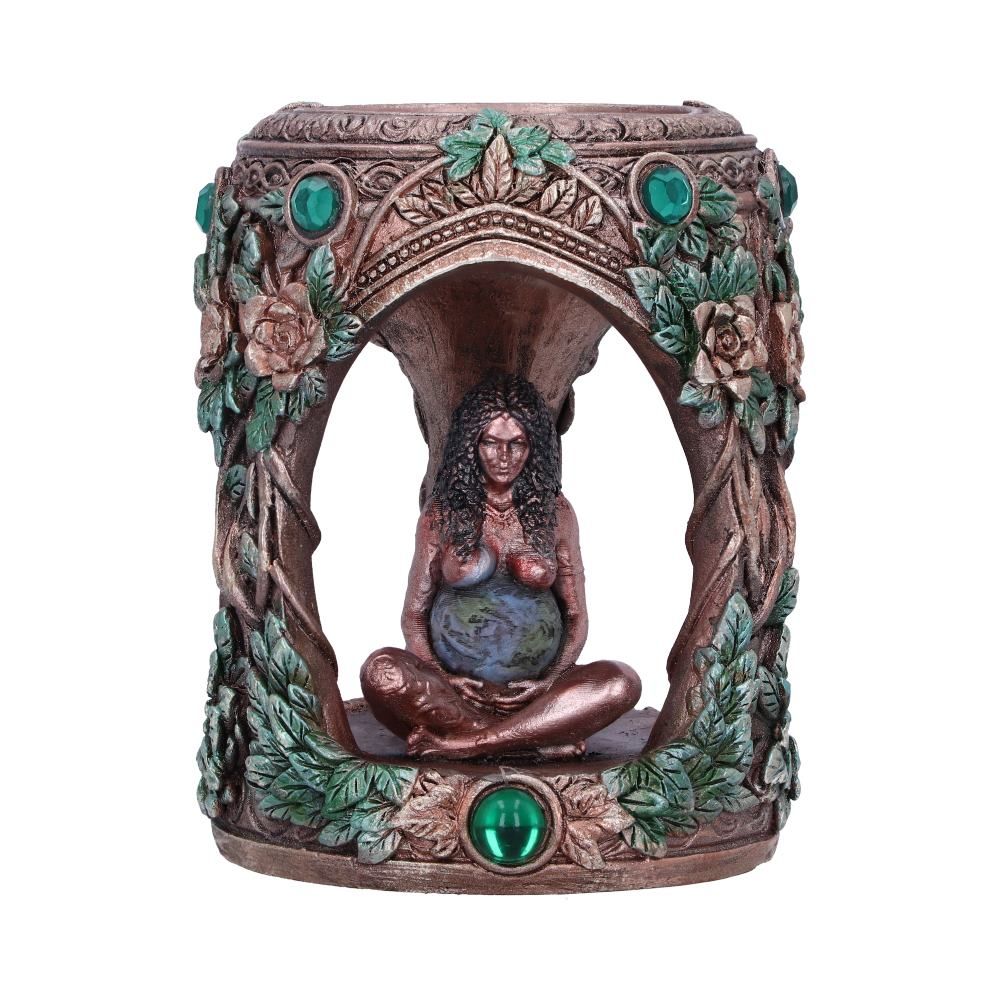 Bronze Mother Earth Tea Light Holder 7cm