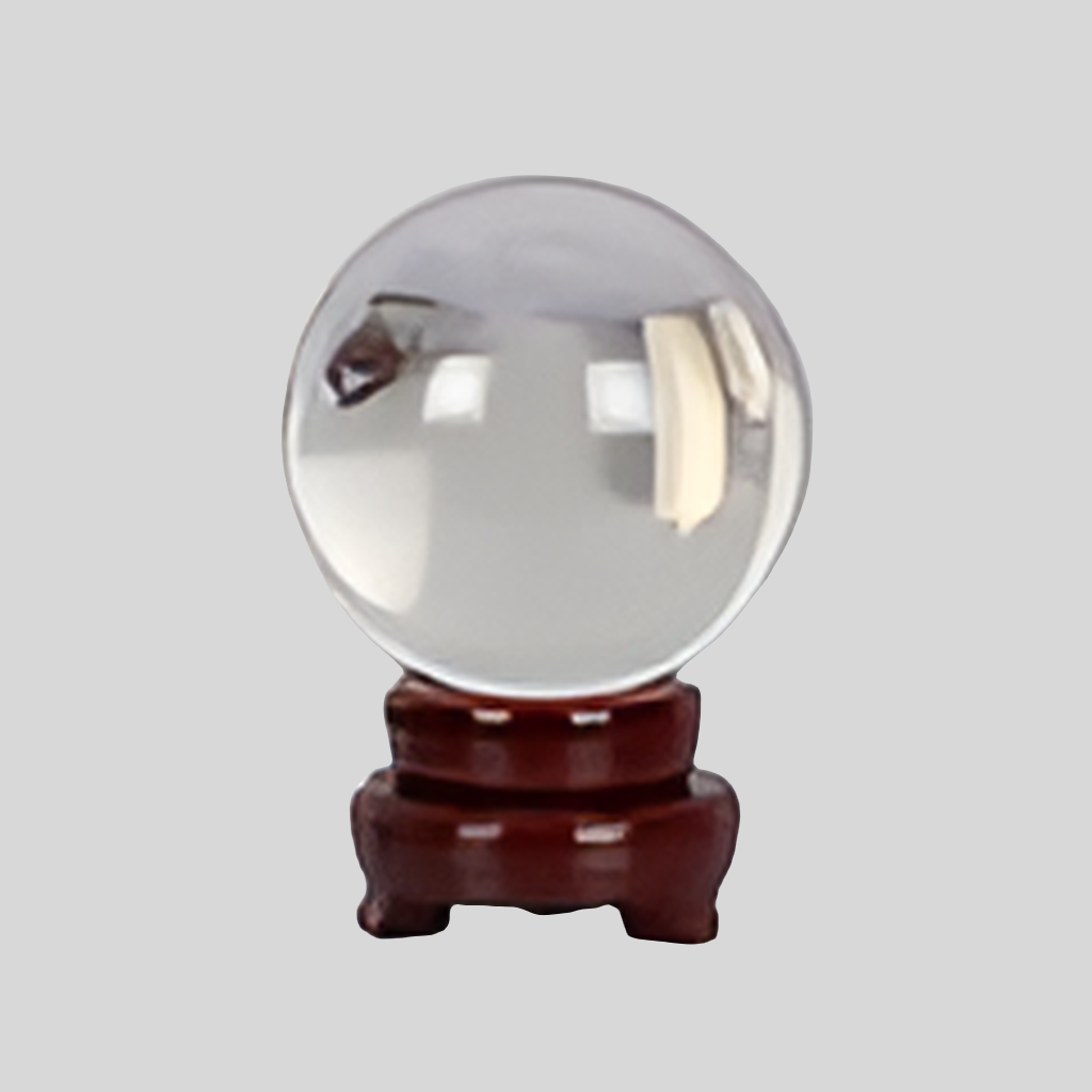 13CM CRYSTAL BALL WITH STAND