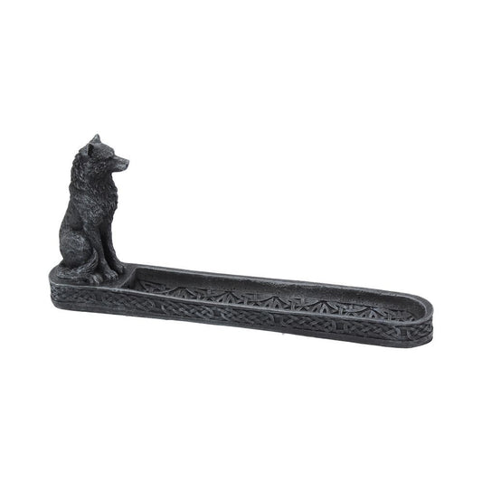 Catching The Scent Black Wolf Incense Burner 25cm