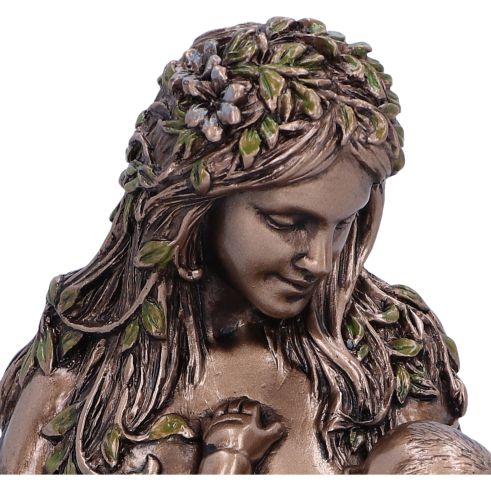 Earth Mother and baby bronze figurine 11cm