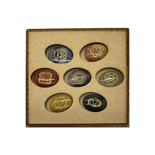 Load image into Gallery viewer, 7 Chakra Stone Set with Wooden Case
