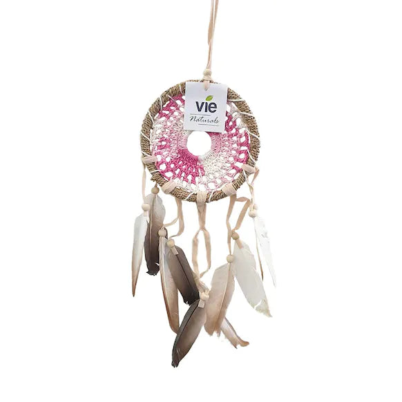 Crochet Dream Catcher 12cm Pink