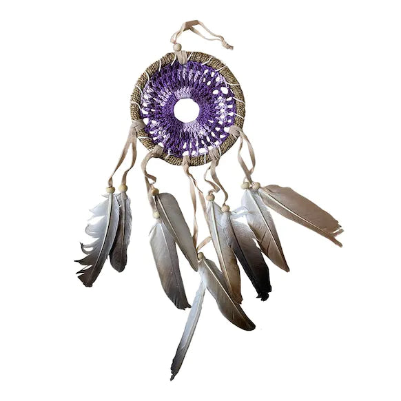 Crochet Dream Catcher 12cm Purple