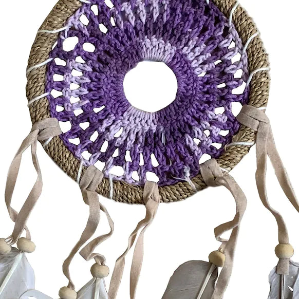 Crochet Dream Catcher 12cm Purple