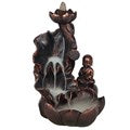 BRONZE EFFECT BUDDHA BACKFLOW INCENSE BURNER