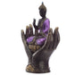 Pink and Black Thai Buddha in Hands