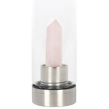 Load image into Gallery viewer, Rose Quartz Purifying Glass Water Bottle
