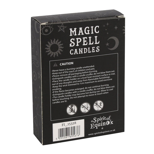 Green 'Luck' spell candles pack of 12