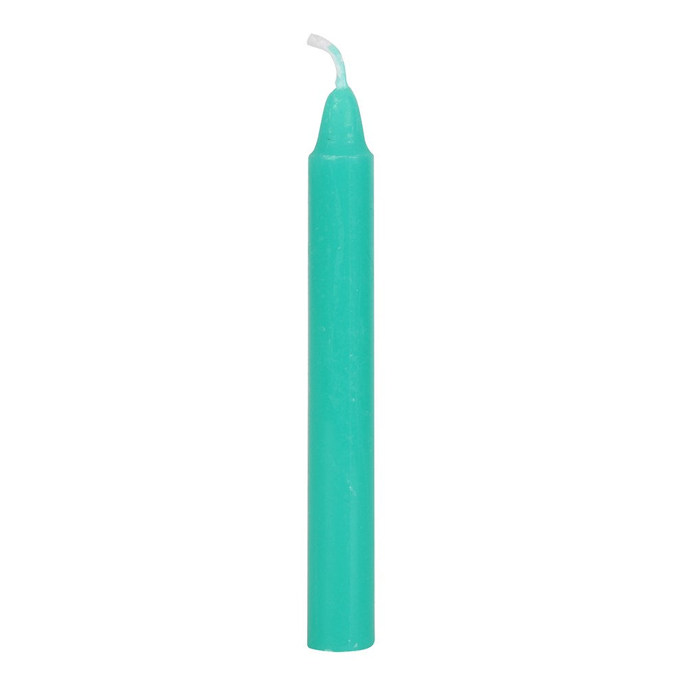 Green 'Luck' spell candles pack of 12