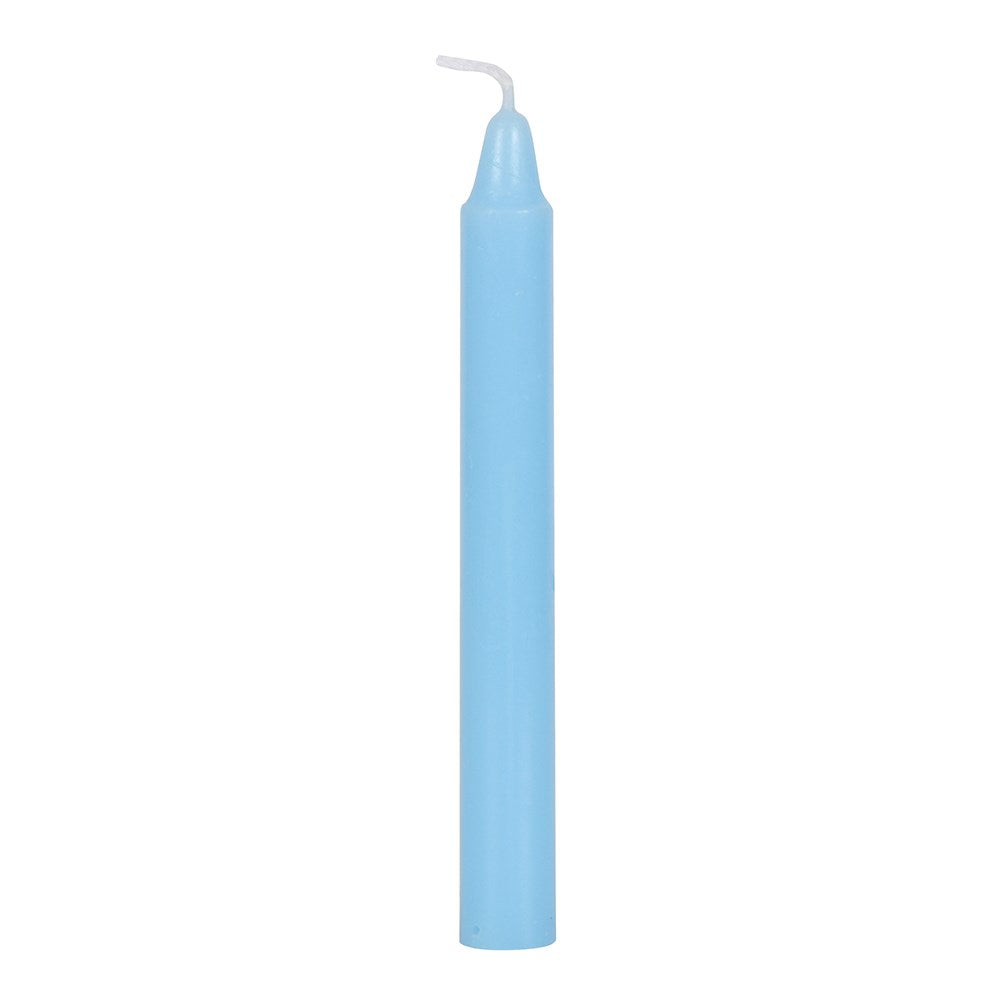 Light Blue 'Peace' spell candles pack of 12