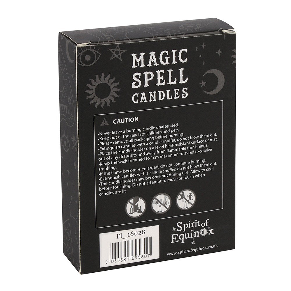 White 'Happiness' spell candles pack of 12