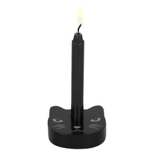 Load image into Gallery viewer, Black cat spell candle holder
