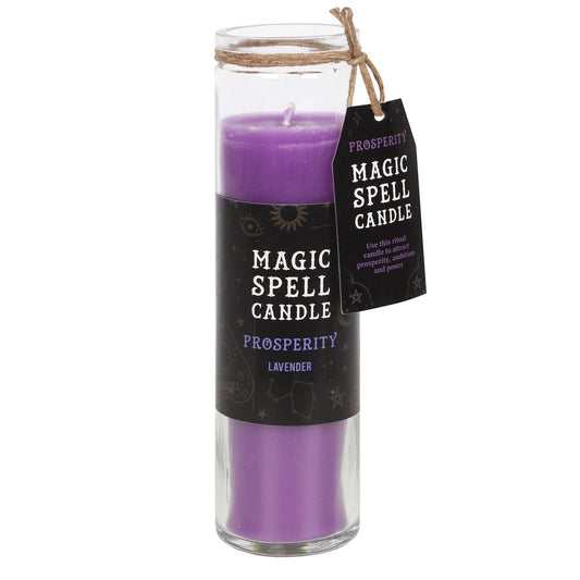 Lavender Prosperity spell tube candle