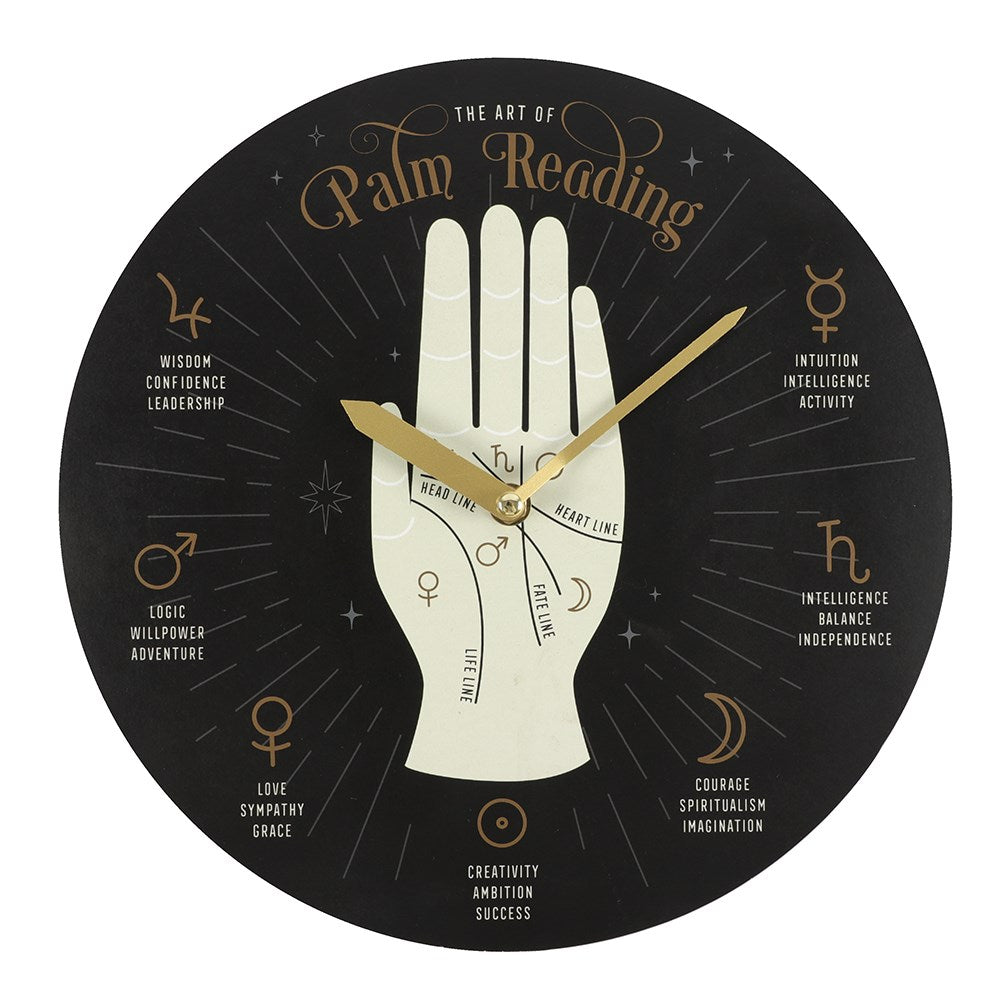 PALM READING MDF CLOCK