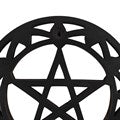 30CM BLACK WOODEN PENTAGRAM WALL ART