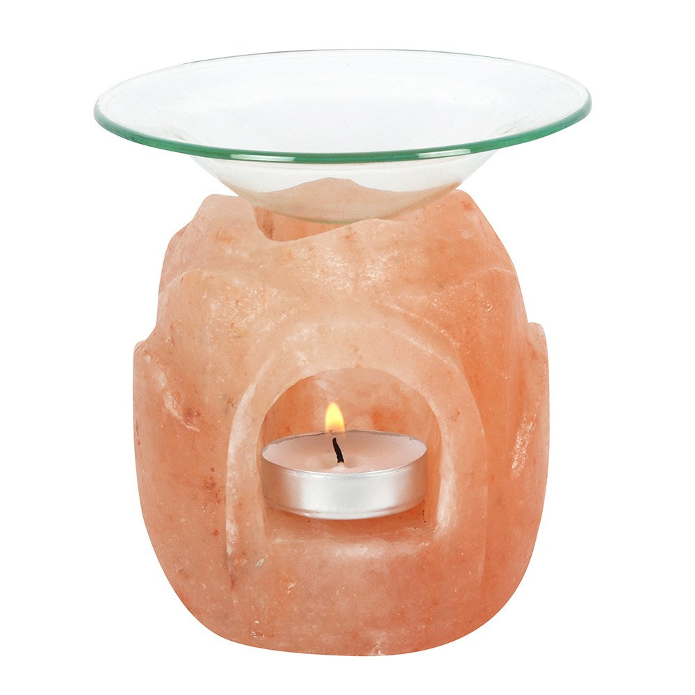 LOTUS FLOWER SHAPED HIMALAYAN SALT OIL BURNER