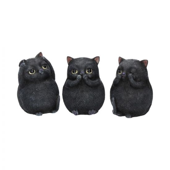 Three Wise Fat Cats 8.5cm