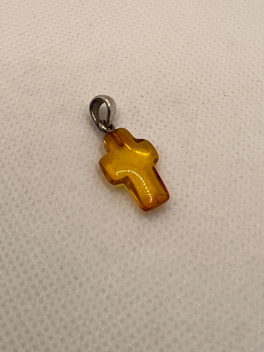 Amber Cross Necklace