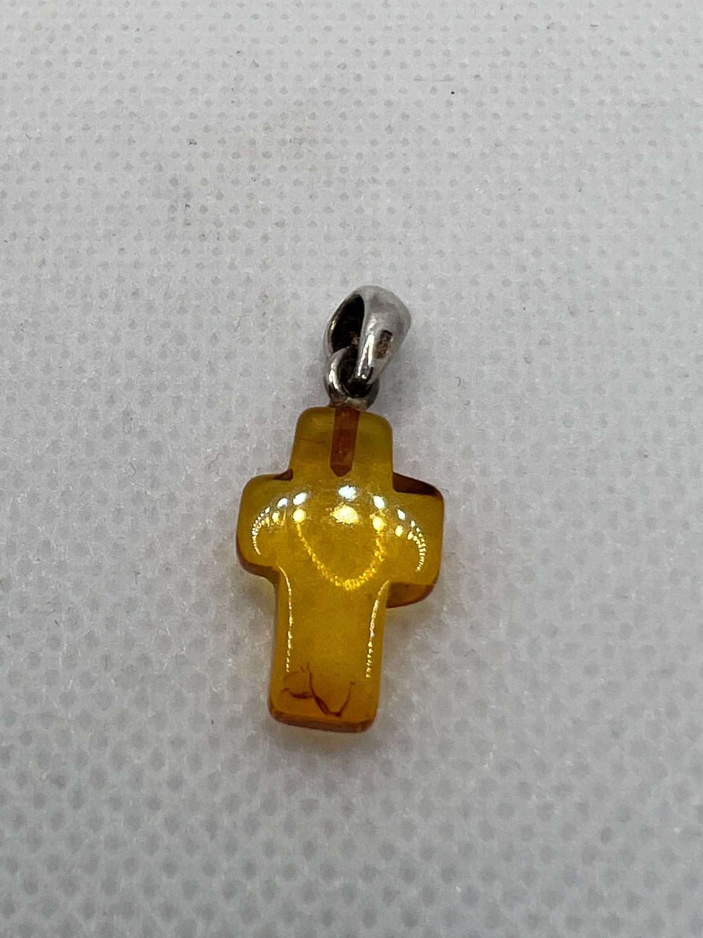 Amber Cross Necklace