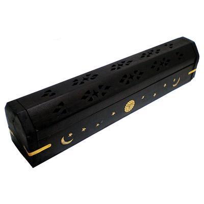 Wooden Coffin Incense burner box