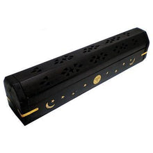 Load image into Gallery viewer, Wooden Coffin Incense burner box
