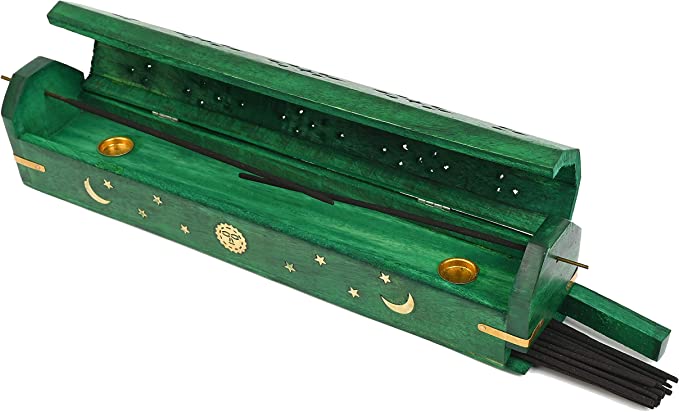 Wooden Coffin Incense burner box