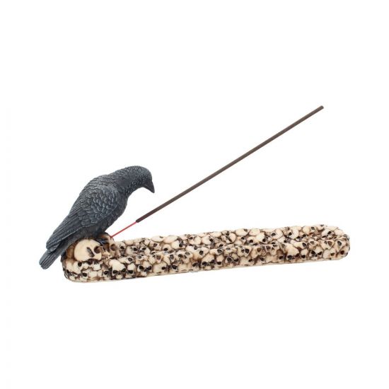 Raven Skull Incense Holder 25cm