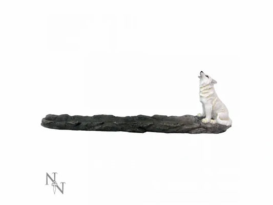 Wolf Call IHowling White Wolf Incense Holder 27.8cm